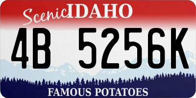 ID license plate 4B5256K