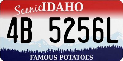 ID license plate 4B5256L