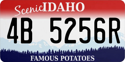 ID license plate 4B5256R