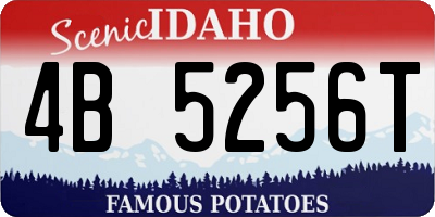 ID license plate 4B5256T