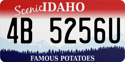 ID license plate 4B5256U