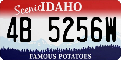 ID license plate 4B5256W