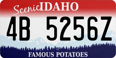 ID license plate 4B5256Z
