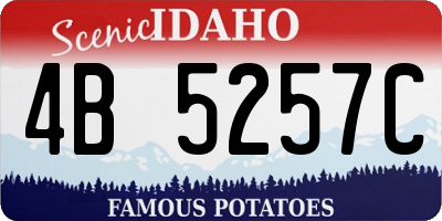 ID license plate 4B5257C
