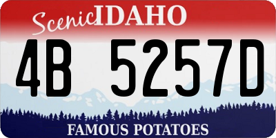ID license plate 4B5257D