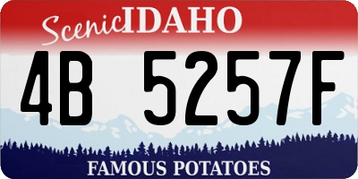 ID license plate 4B5257F