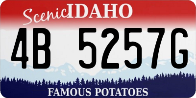 ID license plate 4B5257G
