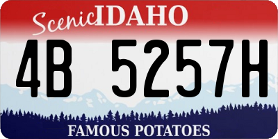 ID license plate 4B5257H
