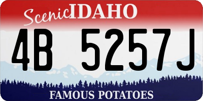 ID license plate 4B5257J