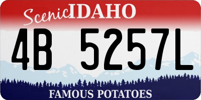 ID license plate 4B5257L