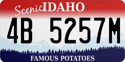 ID license plate 4B5257M