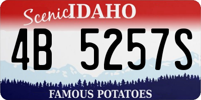 ID license plate 4B5257S