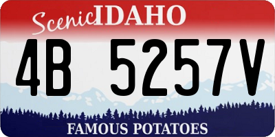 ID license plate 4B5257V