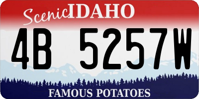 ID license plate 4B5257W