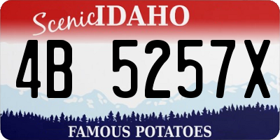 ID license plate 4B5257X