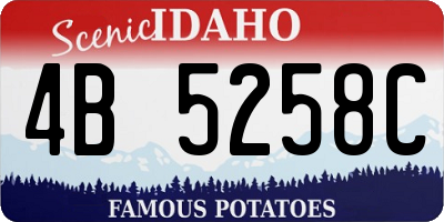 ID license plate 4B5258C
