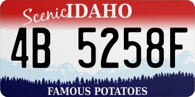 ID license plate 4B5258F