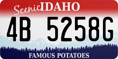 ID license plate 4B5258G