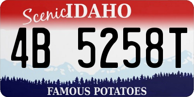 ID license plate 4B5258T