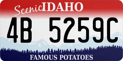 ID license plate 4B5259C