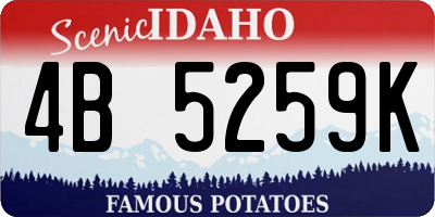 ID license plate 4B5259K