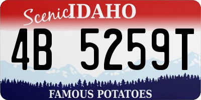 ID license plate 4B5259T