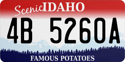 ID license plate 4B5260A