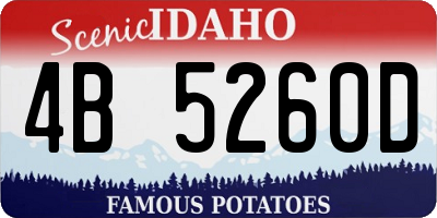 ID license plate 4B5260D