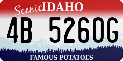 ID license plate 4B5260G