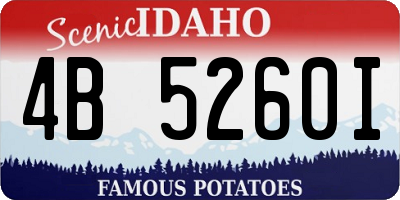 ID license plate 4B5260I