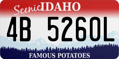 ID license plate 4B5260L