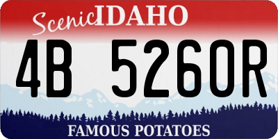 ID license plate 4B5260R