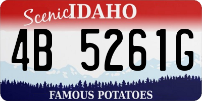 ID license plate 4B5261G