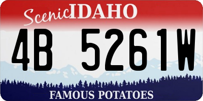 ID license plate 4B5261W
