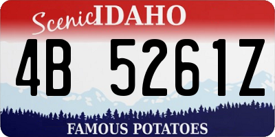 ID license plate 4B5261Z