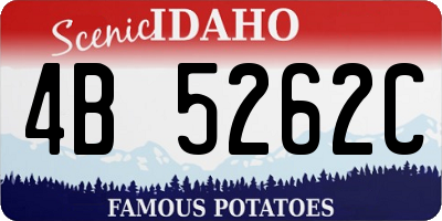 ID license plate 4B5262C