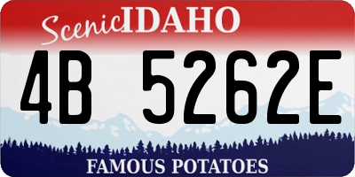 ID license plate 4B5262E