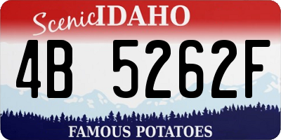 ID license plate 4B5262F
