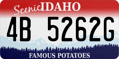 ID license plate 4B5262G