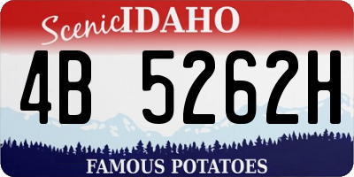 ID license plate 4B5262H
