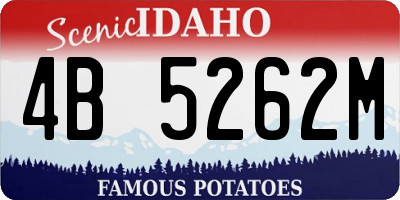 ID license plate 4B5262M
