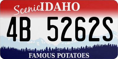 ID license plate 4B5262S