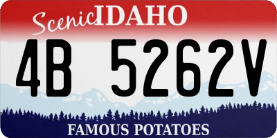 ID license plate 4B5262V