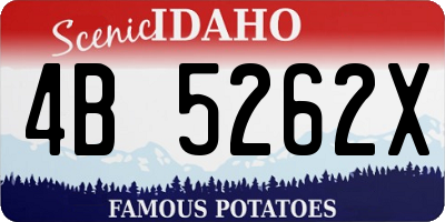 ID license plate 4B5262X