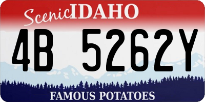 ID license plate 4B5262Y