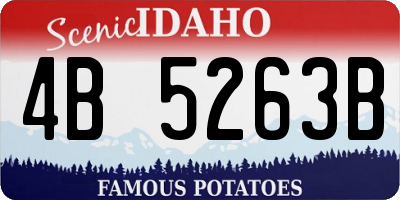 ID license plate 4B5263B