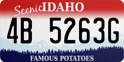ID license plate 4B5263G