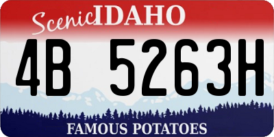 ID license plate 4B5263H