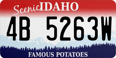 ID license plate 4B5263W