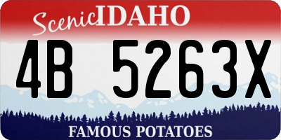 ID license plate 4B5263X